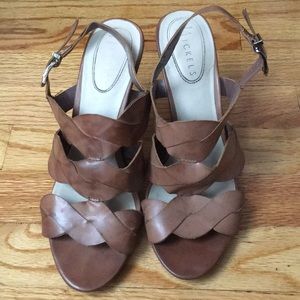 Sling-Back Heeled Sandals